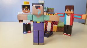 Нубик сборка Майнкрафт 3D-игрушки