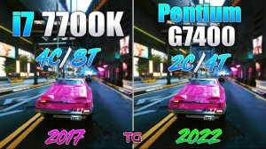 New 12th Gen Pentium G7400 vs Core i7 7700K - Test in 8 Games