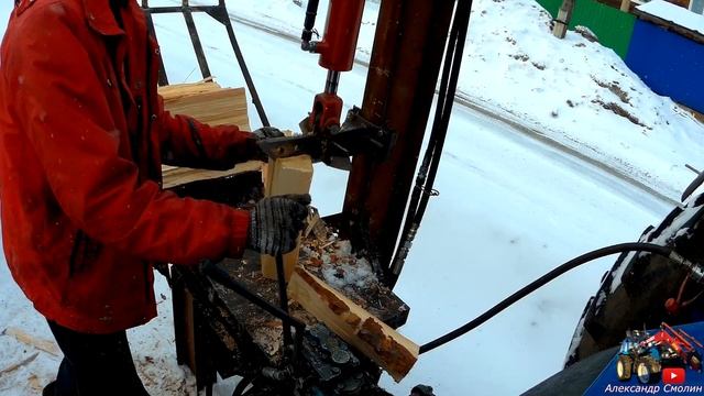 Дровокол гидравлический, вертикальный(первые испытания)ВЛОГ смотреть онлайн