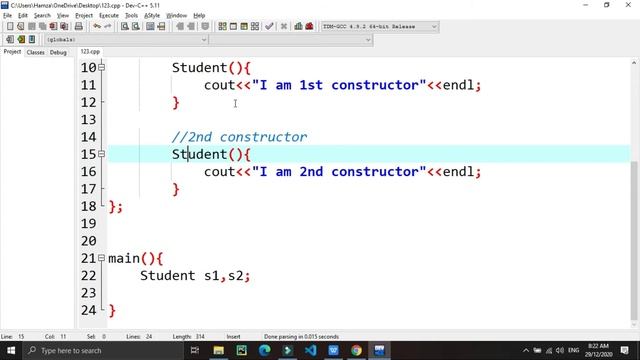 Constructor Overloading in C++ in (HINDI/URDU)#31 || MY ACADEMY смотреть онлайн