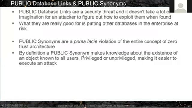 SEMOP - 13-Oct-2021 - Dan Morgan - Security Secrets for the Oracle DBA смотреть онлайн