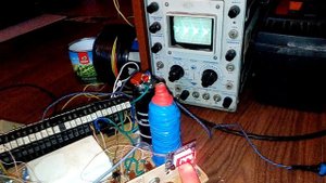 ВЧ звон колебательного контура на частоте ключевания 53 Гц. Осциллограмма. Схема