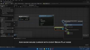 Unreal Engine 4/ UE 5 : How to show mouse cursor during playmode using blueprint in Unreal engine