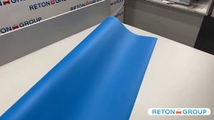 Виниловая плёнка матовая: голубая Reton Group / винил на авто / самоклеющаяся пленка для мебели