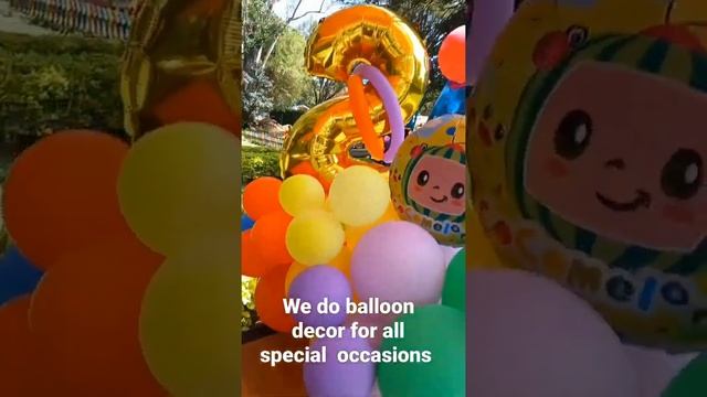 balloon bouquet  decoration  with cocomelon  theme. kenyan style