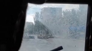 ⚡️Первые кадры из города Лисичанска, занятого военными РФ.