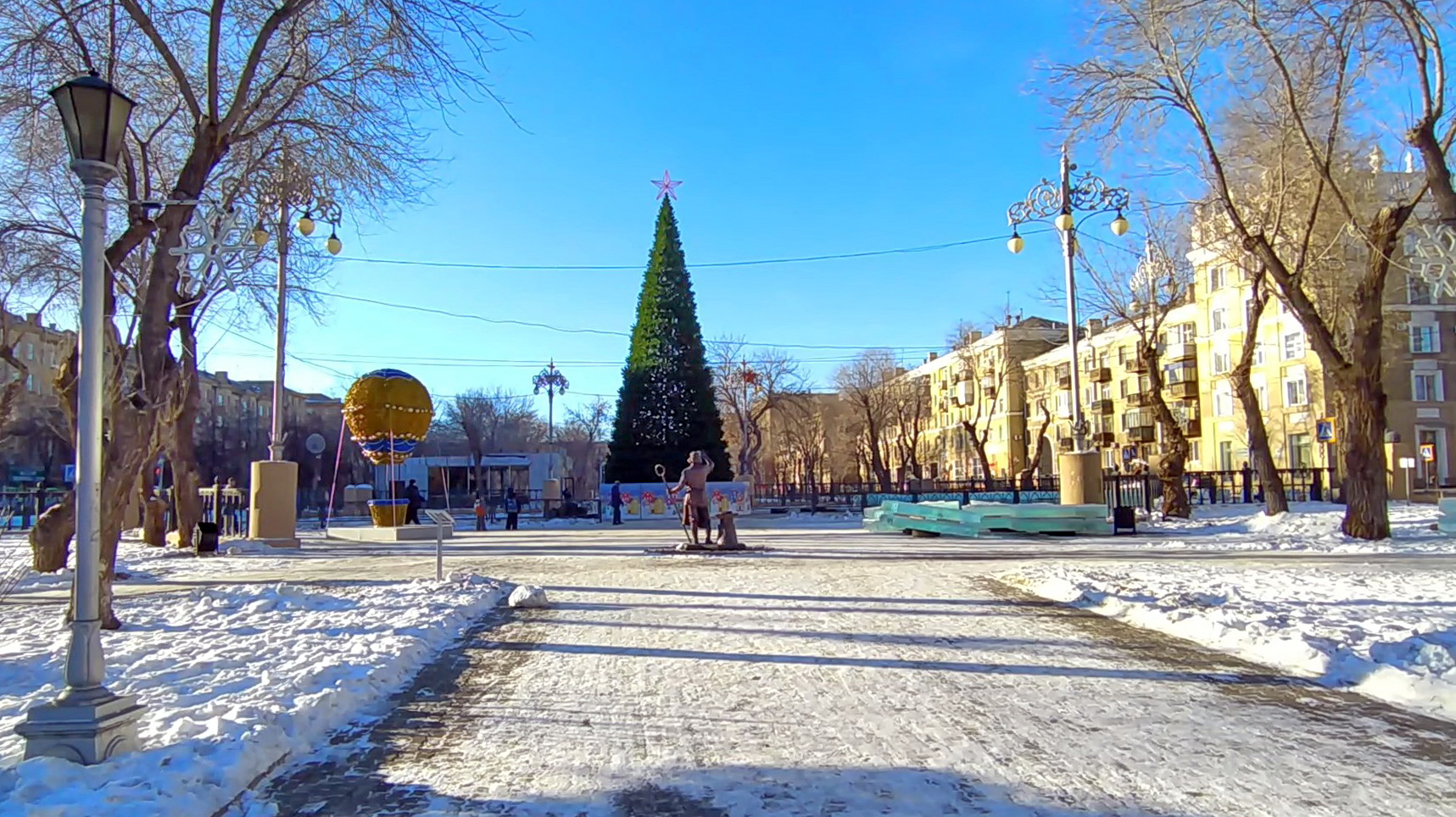 Парк Металлургов зимой Магнитогорск