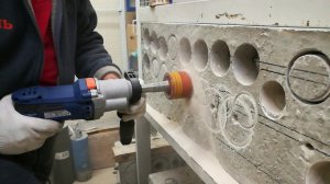 Серия №10. Начало сверления алмазной коронкой Diamond Hit отверстия для подрозетника