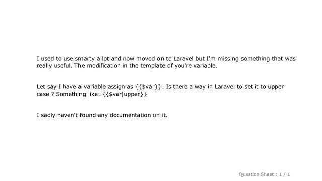 HTML : Capitalized a blade's variable in Laravel смотреть онлайн