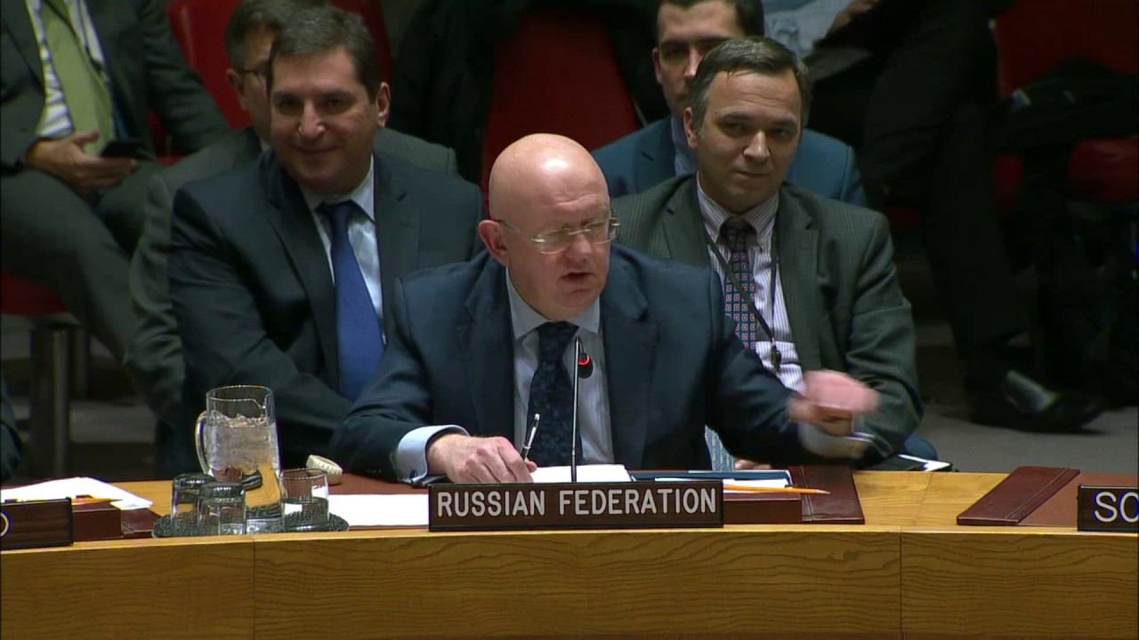 Amb. Vassily Nebenzia at the UNSC meeting on the implementation of Security Council resolution 2231