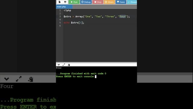 PHP String Array with Example смотреть онлайн