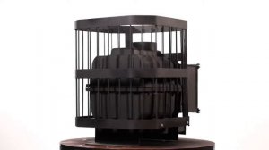 Чугунная банная печь Сибирь 15 с выносным топочным каналом