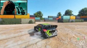 GYMKHANA Ford Focus RS RX Steering Wheel Gameplay - Forza Horizon 4