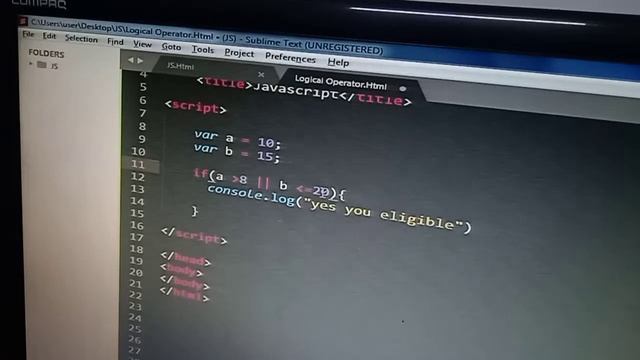 Javascript Logical Operators @my web  Tutorial in Hindi.