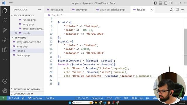 03 - Foreach PHP8 смотреть онлайн