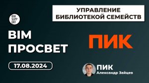 Как работают с ревит семействами в ПИК. Александр Зайцев. BIM Просвет