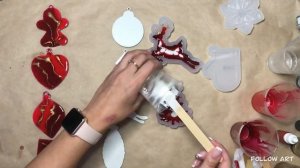 Ёлочные игрушки из эпоксидной смолы.RESIN ART
