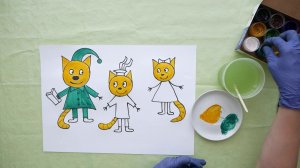 «Три кота» рәсеме ясыйбыз / Рисуем героев мультфильма «Три кота»
