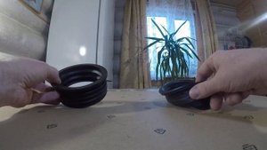 Манжета резиновая переходная 123 на 110 с чугунной на пластиковую канализационную.