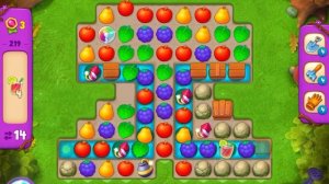 GardenScapes Level 219 no boosters (21 moves)
