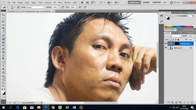 cara menghaluskan wajah dengan Photoshop/ how to smooth the face with Photoshop смотреть онлайн