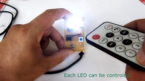 Attiny85 + IR reciever sensor ( VS 1838B ) - night lamp controled with remote control