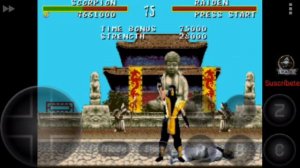 Mortal Kombat I Scorpion Arcade Sega MegaDrive gameplay (Android) sin gamepad