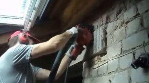Срезание и сбивание выступающей части перемычки  Hilti DCS 125 S, кожух DC EX 12