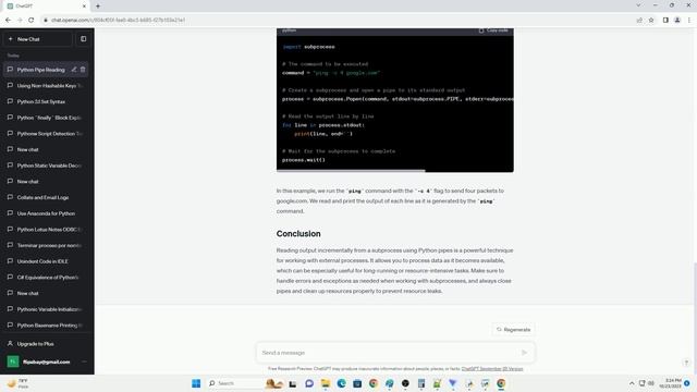 Python Pipes What Happens When Reading Output Incrementally