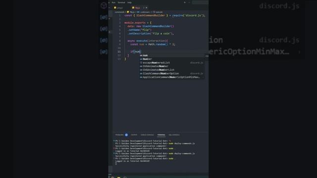 Discord.js v14 | Coin Flip Command in under 60 Seconds!