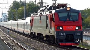 "Снят дважды на МЦК!" ЭП20-003 со скоростным поездом "Стриж" №713 "Самара - Санкт Петербург"