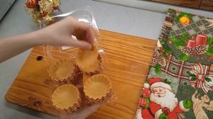 Тарталетки с креветками для фуршетного стола. Рецепт.