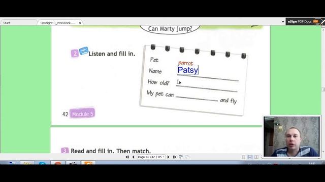 Английский язык рабочая тетрадь 3 класс стр. 42-43  Spotlight 3 Workbook