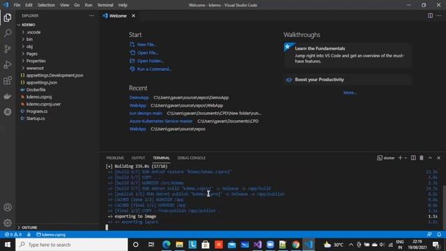 Deploy asp.net core application as Linux containers into an AKS/Kubernetes on windows 10 смотреть онлайн