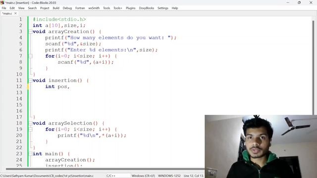 S1| Insertion | Inserting a new element into the array | Data Structure 01 | English смотреть онлайн
