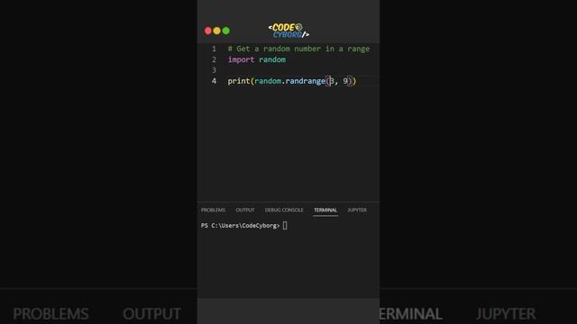 GREAT Tip for Python beginners to get random numbers in range #python #coding #programming