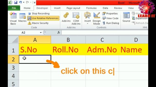 Using Macro Create Data Entry Form In Excel To Save Record In Excel//Macro For Save Button In Excel