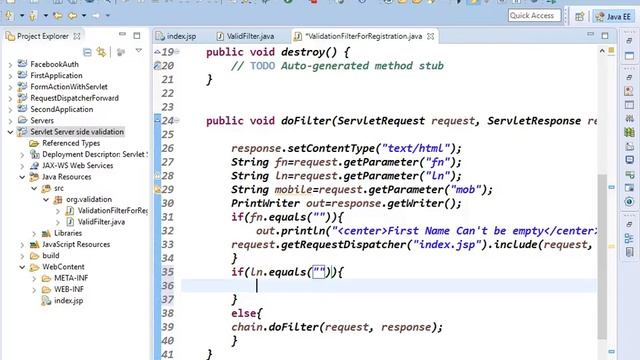 Server Side Validation and Form Data Backup