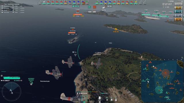 Langley обзор - авианосец для начинающих /  World of Warships