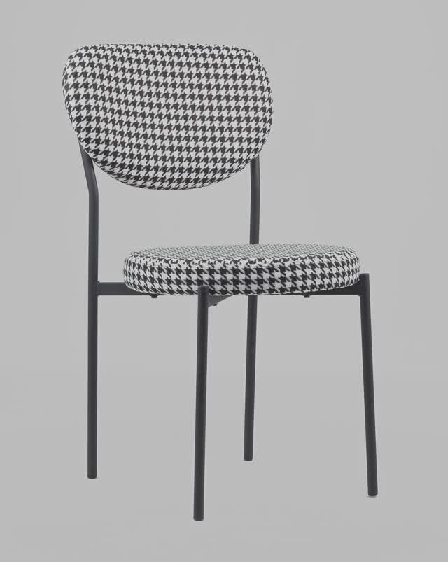 Стул Барбара. Стильный стул с удобной спинкой в мягкой обивке и металлическими ножками