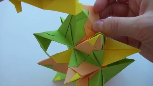 Как сделать Кусудаму | Модульная Звезда или Кусудама оригами | Украшения из бумаги своими руками