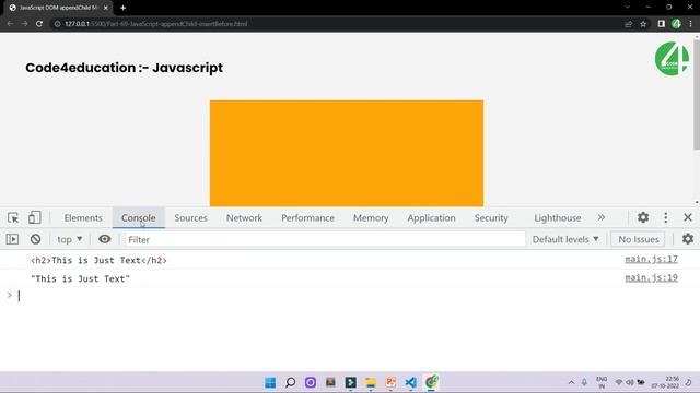 JavaScript Tutorial In Hindi | JavaScript appendChild & InsertBefore Methods Tutorial In Hindi | #6