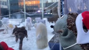 Новогодний уличный спектакль при минус 25 ! Театр Образцова 2023