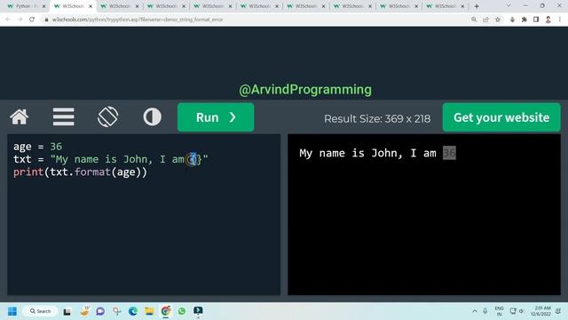 Python format strings@arvindprogramming