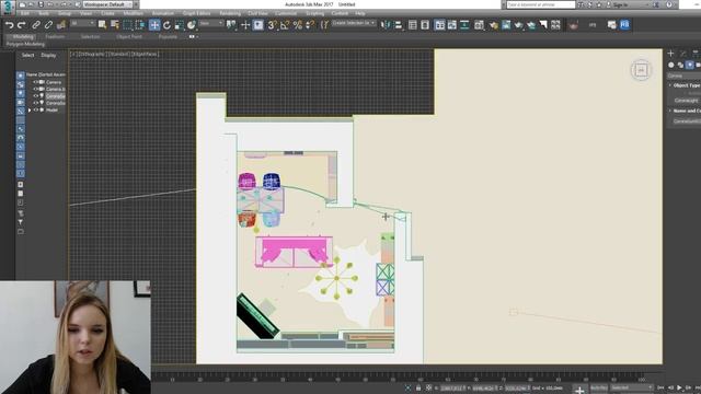Импорт чертежей из 3Ds Max. Визуализация комнаты смотреть онлайн