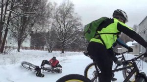 Фет байк. Снежный   тест драйв