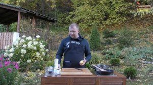 Бефстроганов с сырным пюре Грильков