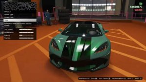 GTA 5- My New Invetero Coquette D10(C8 Mid Engine Corvette) Build (PS4)