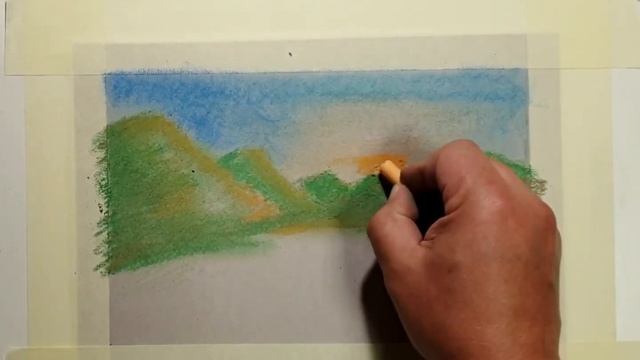 Рисуем горный пейзаж пастелью | Draw a mountain landscape with pastels смотреть онлайн