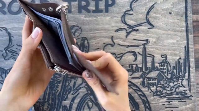 Мужской кошелек с цепью Ridl SUZUKI коричневый матовый смотреть онлайн